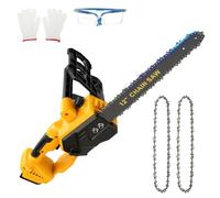 Brushless Chainsaw Compatible with Dewalt 20V Battery, 12 Inch Mini Chainsaw Cordless with 3 Chains and Security Lock Handheld Electric Chain Saw for Wood Cutting, Tree Trimming (No Battery)