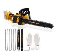 Brushless Chainsaw Compatible with Dewalt 20V Battery, 12 Inch Mini Chainsaw Cordless with Auto Oiler & Security Lock, 1000W Handheld Chain Saw for Tree Trimming, Branch Wood Cutting (No Battery)