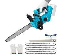 Brushless Chainsaw Cordless Compatible with Makita 18V Battery, 12 Inch Electric Chainsaw with 3 Chains, 1200W Portable Handheld Chain Saw for Wood Cutting, Tree Trimming