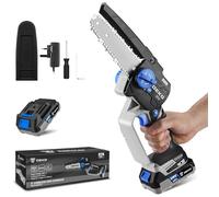 Brushless Chainsaw Cordless: DEKOPRO 6 Inch 2000mAh Mini Electric Hand Chain Saw Battery Powered Handheld Portable Power Small Chainsaws Garden Tools for Wood/Tree Cutting, Gardening Gifts for Men