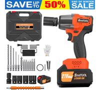 Brushless Cordless Electric Impact Wrench Drill Gun 2800NM Torque Ratchet Driver