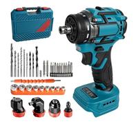 Brushless Cordless Hammer Drill for Makita 18V Battery (No Battery), 4 in 1 Cordless Drill Screwdriver with 4Pcs Multi-Function Adapter, 50N.m Combi Drill with Screwdriver Bit and Socket