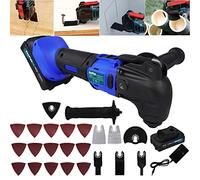 Brushless Cordless Oscillating Multi-Tool, 300W Electric Multifunction Tools with 1.5Ah Battery, 20000OPM 4° Oscillating Angle with 4 Saw Blades, 2 Scrapers, 15 Sanding Papers for Sanding, Grinding