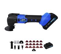 Brushless Cordless Oscillating Multi-Tool, with 6 Variable Speed, 1.5 Ah Battery, Hyperlock Clamping, 2000 OPM, and Universal Fit System, 22-Piece Kit for Cutting Metal, Tiles, Nails