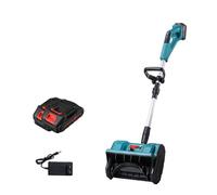 Brushless Cordless Snow Blower, 12-Inch Width, 26ft Throwing Distance, Adjustable Handle & Chute, 21V Battery & Quick Charger Included for Quick Snow Clearing