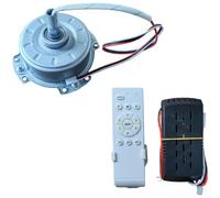 Brushless DC Inverter Motor 30W Quiet Operation Fan Light Assembly Remote 6 Gears Silver White Copper Wire Compatible Floor Fans(B)