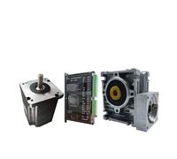 Brushless DC Motor Worm Gearbox NMRV30 Speed Reducer Square with 14mm Output 7.5:1-40:1 200W Worm Gearbox Motor Kit(25)