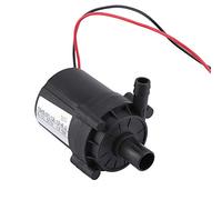 Brushless DC Water Circulation Pump, 12V/24V Adjustable Flow Pump with Dry - Run Protection, Low Noise Plastic Cooling Pump for Chillers, Mattresses, Refrigerators and Water Coolin (12V)