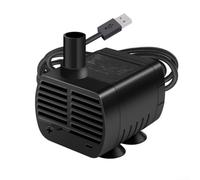 Brushless DC Water Pump For Aquariums And Fish Tanks,Silent Submersible USB-Powered 5V Pump, ABS Construction, Adjustable Flow Rate, 4.7X4X3.3Cm (Black)