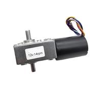 Brushless DC Worm Geared electronic starter Low Speed 8-470RPM High Torque BLDC electronic starter 12V 24V Double Shaft Adjustable Speed Reverse Self Lock ICXLPMC(12v 20rpm,Package D)