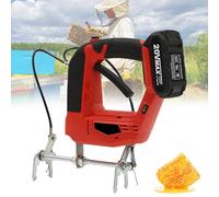 Brushless Electric Beehive Frame Shaker 4-Speed Adjustable Cordless Bee Remover With 2 Batteries, Rechargeable Handheld Shaking Machine For Honey Harvest Comb Inspection(Red,220V)