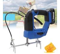 Brushless Electric Beehive Frame Shaker 4-Speed Adjustable Cordless Bee Remover With 2 Batteries, Rechargeable Handheld Shaking Machine For Honey Harvest Comb Inspection(Blue,110V)