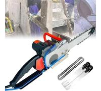 Brushless Electric Chainsaw, Concrete Wall Cutter with Water Fed Dust Suppression for Granite and Reinforced Concrete, Diamond Chain for Efficient Cutting