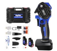 Brushless Electric Chainsaw Small 4 inch Chiansaw Tree Saw Handheld, Battery Chainsaw Handheld Portable for Wood Cutting Tree, 2 Batteries and Fast Charger, 2200r/Min Speed, 2 Chains, Security Lock