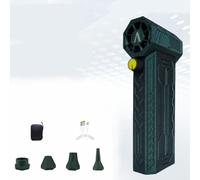 Brushless High-Speed Handheld Blower for Turbo Fan 110000RPM 7.4V 5000mAh Long Runtime Electric Blower for Outdoor Cleaning Car Detailing and Inflation Tasks(Star-Green)