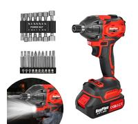 Brushless Impact Drill Driver 300N.m High Torque Impact Wrench 2 in 1, 1/2 Inch Impact Driver with LED Work Light, Reverse and Forward Function, 2200RPM Speed, with 1500mAh Battery