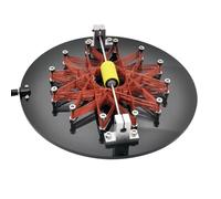 Brushless Induction Coil Motors, Metal Star Coil Motor, Electromagnetic Drive,25cm/10 in Base, for Physics Teaching, Educational Tool, Desktop Art Decor