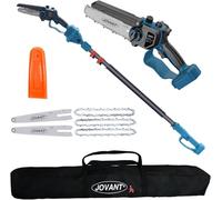 Brushless Mini Chainsaw with Pole, Battery Powered Pole Saws for Tree Trimming, 15ft Reach Electric Saw for Trees with Pole(Pole Saw Only, No Battery)
