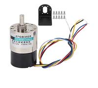 Brushless Motor 12V Adjustable Speed CW/CCW 100rpm Mini DIY Generator Forward and Reverse Reversing Slow Speed Motor with Bracket for Measuring Instrument XD-37GB3525 (300rpm/min)