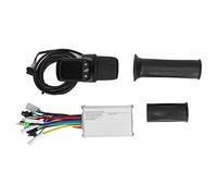 Brushless Motor Controller, Aluminum Alloy Housing with Cooling Grooves, Overheat Short Circuit Protect, Full Half Twist Grip Throttle for Electric Bicycle Scooter Conversion