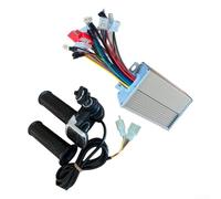 Brushless Motor Controller Kit with LCD Display Throttle Handlebar for Electric For Bicycle, 36V 48V 64V 450W 25A Aluminum Alloy Case with Cruise Control and Anti-Theft Function Silver