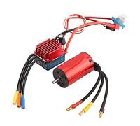 Brushless Motor ESC Kit High Performance 4400KV Brushless Motor 35A Brushless ESC Set with Strong Torsion for 1/12 RC Car HSP Red Aluminum Alloy 47 x 28mm