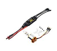 Brushless Motor ESC with T Plug & 3.5mm Banana Connectors KV1100 | ESC,2217 motor,3.5mm banana connectors,T plug,2-4S Lipo/NiMH,BEC 5V 68x25x8mm,27.8x32mm motor,68g,4mm shaft