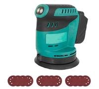 Brushless Orbital Sander Compatible with Makita 18V Battery, 300W Cordless Random Orbital Sander with 12Pcs Sandpapers, 360°Rotating Sanding, for Sanding, Polishing Metal/Wood (Tool only,no Battery)
