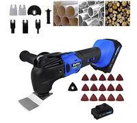 Brushless Oscillating Multi Tools - 21V Cordless Multi-Purpose Cutter Scraper & Sander - 4° Oscillation Angle & 6 Variable Speed Oscillating Tool - for Cutting Sanding - Battery and Charger Included