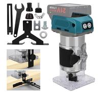 Brushless Palm Router Compatible with Makita 18V Batteries, 30000RPM Cordless Hand Trimmer Router 6.35mm Trim Diameter (NO Battery)