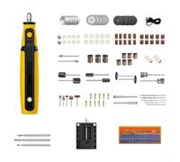 Brushless Rotary Tool Kit 3.7V Cordless Electric Engraver Pen | with Touchscreen Control, 0.5-3.2mm Chuck for Wood Carving Polishing Grinding Drilling, 26-Piece Accessories Set(F)