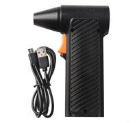 Brushless Turbo Blower 11000RPM with 2600mAh Battery, Stepless Speed Air Duster for Car PC Cleaning, Portable High Power Leaf Blower Black