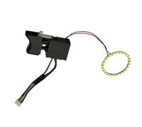 Brushless Wrench Switch, 8-Wire Motor with LED Light Ring for Impact Wrench, Compact 27mm Plastic Replacement Part, Black