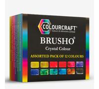 Brusho : Crystal Colours : Powder Paint : 15g : Starter Pack : Set of 12
