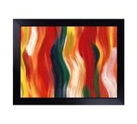 Brushstrokes Abstract Pattern Vol.8 | Lap Tray with Padded Cushion, Portable Surface with Bean Bag Base, Perfect Surface for Working, Crafting, TV Eating and Laptop Use