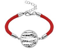Brushwork Irregular Texture Lucky Red String Bracelet Rope Bracelet Handmade