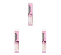 Brushworks Back Comb Teasing Brush with Precision Tail - Salon-Style Volume & Slick Back Looks, Nylon Bristles, Easy Grip, All Hair Types, Vegan Friendly (Pack of 3)