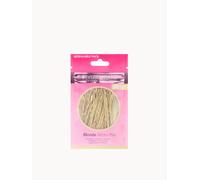 Brushworks Blonde Bobby Pins 50-Pack - Sleek Hair Pins for Secure Hold, Hair Grips with Resealable Pack for Thick, Thin, Long, Short Hair, Hair Clips for Updos, Weddings, Sectioning, Everyday Styling