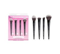 Brushworks Buff & Blend Face Set - 4-Piece Makeup Brush Set for Foundation, Powder, Bronzer & Concealer, Flawless Makeup Base, Vegan & Cruelty Free
