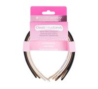 Brushworks Classic Headbands - 4 Pack of Comfortable, Lightweight Hair Bands for Women | Neutral Colours for Everyday Wear, Workouts & Styling | Cruelty-Free & Vegan