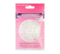 Brushworks Clear Flexi Elastic Hair Bands x100