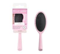 Brushworks Gentle Travel Hair Brush - Compact Detangling Brush for Fine & Fragile Hair - Ultra-Flexible Pins for Pain-Free Detangling - Lightweight & Made from 65% Recycled Materials
