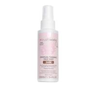 Brushworks Gradual Tanning Face Mist Dark 100ml - Hydrating Self Tan Spray with Hyaluronic Acid, Avocado Oil & Vitamin E, Tropical Scented Vegan Formula