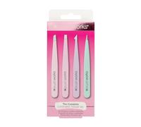 Brushworks HD 4 Piece Combination Tweezer Set - Pastels