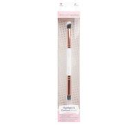 Brushworks Highlight & Contour Brush- Pink & Gold