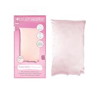 Brushworks Luxe Pink Satin Pillowcase - Luxuriously Soft Satin, Helps to Reduce Frizz and Sleep Creases, Cooling and Breathable for Restful Nights, With a Discreet Concealed Zip, Standard 50x75cm Fit