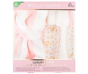 Brushworks Luxury Facial Cleansing Brush & Headband, Pink, One Size