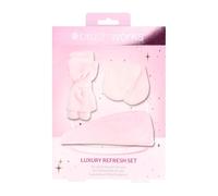 Brushworks Luxury Refresh Set - Ultra-Soft Microfibre Headband, Cleansing Cloth & Hair Towel Trio for Daily Skincare, Haircare and At-Home Pampering