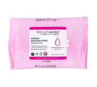 Brushworks Makeup Remover Wipes - 25 Sheets - PACK OF 4 = 100 WIPES