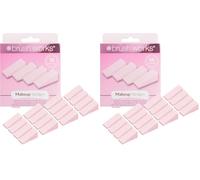 Brushworks Makeup Wedges - 16 Piece Cosmetic Sponge Set for Liquid, Cream & Powder Application - Ultra-Soft, Vegan & Cruelty-Free (Pack of 2)